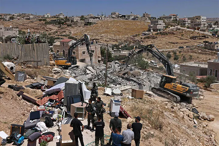 Israeli settlement buildings in the occupied West Bank following approval of new expansion plans.