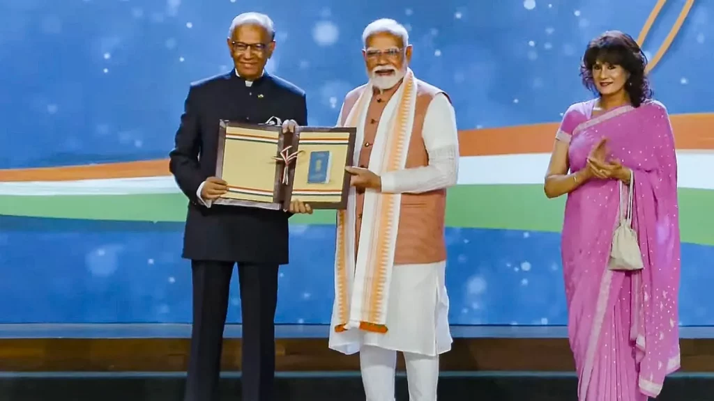 PM Modi Awards List 2026 showing Narendra Modi receiving an international civilian honour from a foreign head of state