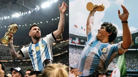 Bangladesh football fans waving Argentina flags while celebrating a FIFA World Cup victory