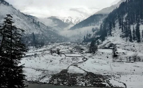 Dark monsoon clouds over the mountains of Khyber Pakhtunkhwa signalling heavy rain and flood risk