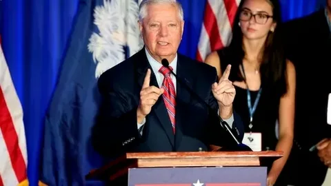 Senator Lindsey Graham speaking at a Senate hearing in Washington, D.C.