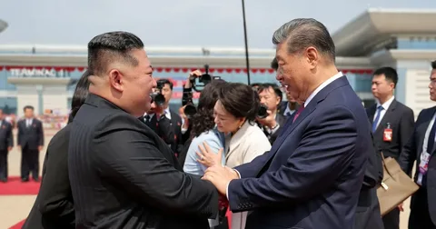 Kim Jong Un meets a senior Beijing official during talks on China–North Korea relations in 2026.
