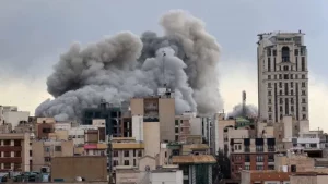 US military aircraft launching strikes on Iranian targets amid escalating Iran Israel war