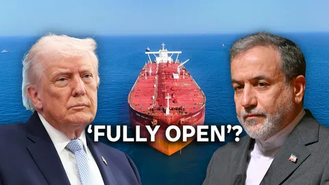 Oil tankers passing through the Strait of Hormuz amid energy security crisis