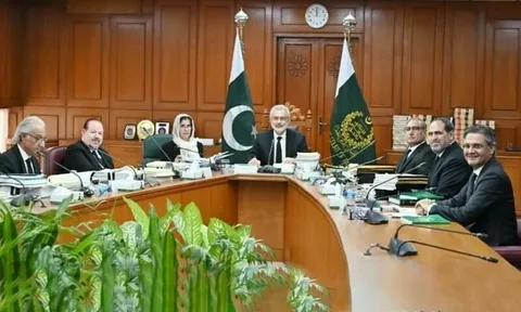 Chief Justice of Pakistan Yahya Afridi chairing the Judicial Commission of Pakistan meeting at the Supreme Court of Pakistan conference room in Islamabad
