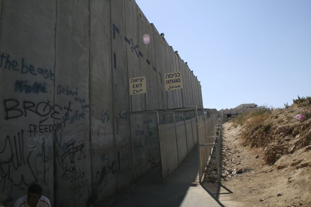 Israel's new Crimson Thread barrier under construction in the occupied West Bank to strengthen border security.