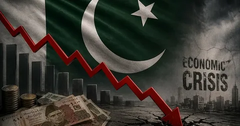 Stacks of Pakistani rupee currency notes symbolising the growing cash economy and poverty crisis in Pakistan