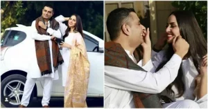 : Pakistani actress Nimra Khan in a promotional photo, referenced amid news of her husband Zain Hamid confirming their divorce