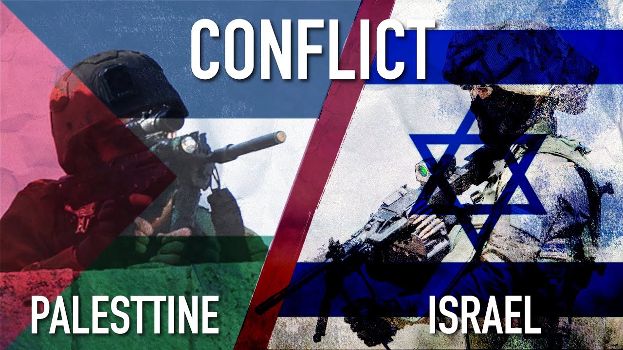 A map showing Israel and Palestine territories with conflict zones marked, illustrating the Israel Palestine conflict and disputed borders