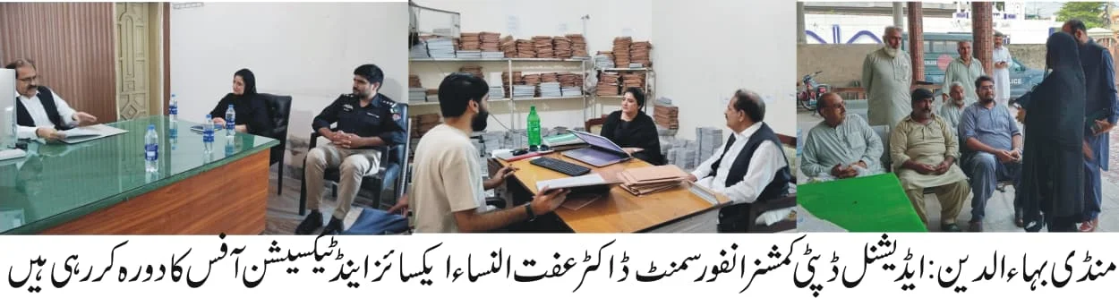 Mandi Bahauddin Tax Collection review at Excise and Taxation Department