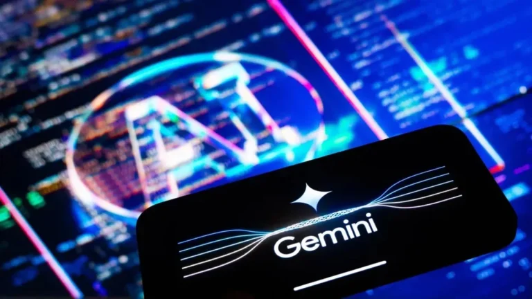 Gemini AI logo displayed on a smartphone screen next to a padlock icon representing a cybersecurity breach