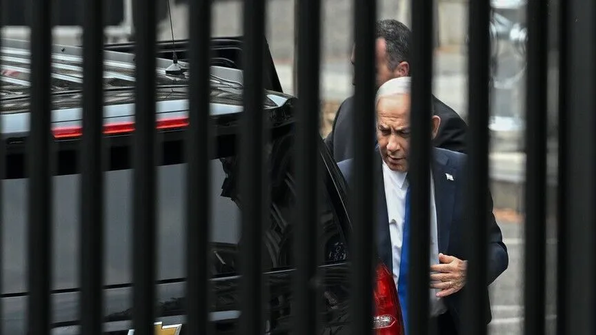 Benjamin Netanyahu arriving in New York for his UN General Assembly speech amid tight security