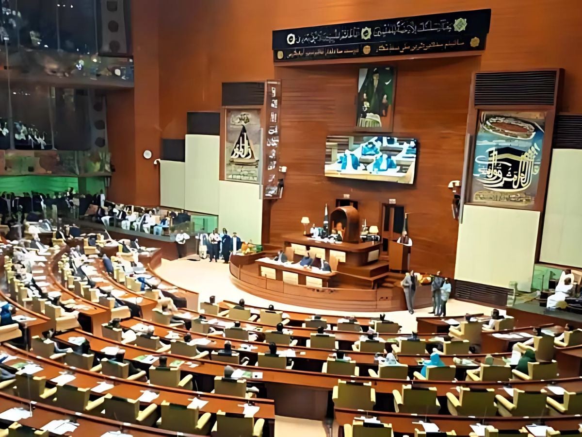 Members of the Sindh Assembly during the session that passed the resolution against Sindh division