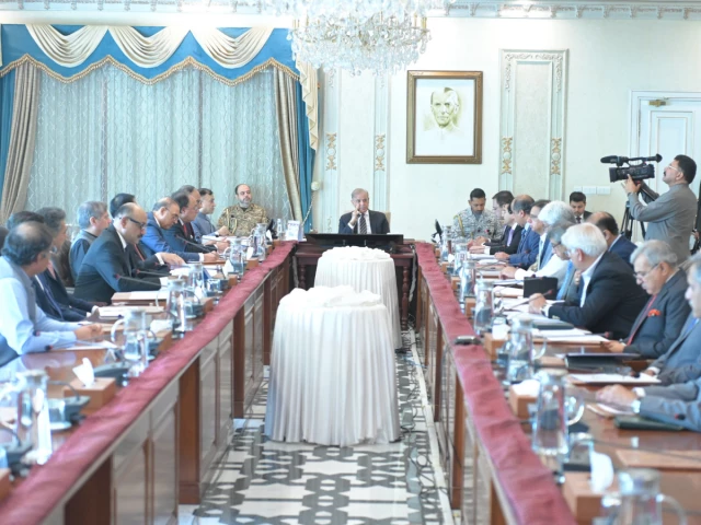 Pakistani prime minister meeting with business community leaders to discuss economic policy implementation