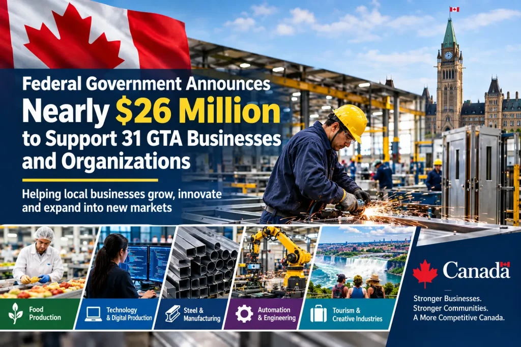 Federal government announces nearly $26 million to support 31 GTA businesses and organizations