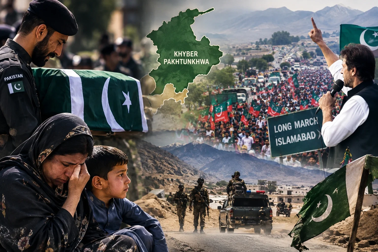 Khyber Pakhtunkhwa terrorism and PTI long march political tensions
