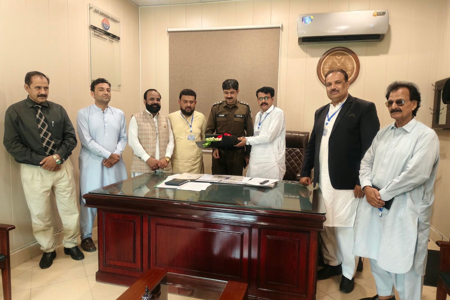 IHRM delegation meets Additional DIG Muhammad Tariq Malik in Sargodha