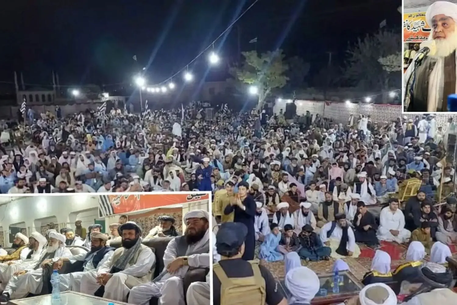 Religious scholars and attendees gather at Jamia Darul Uloom Islamia in Chaman for a conference marking Maulana Muhammad Hanif’s seventh martyrdom anniversary.