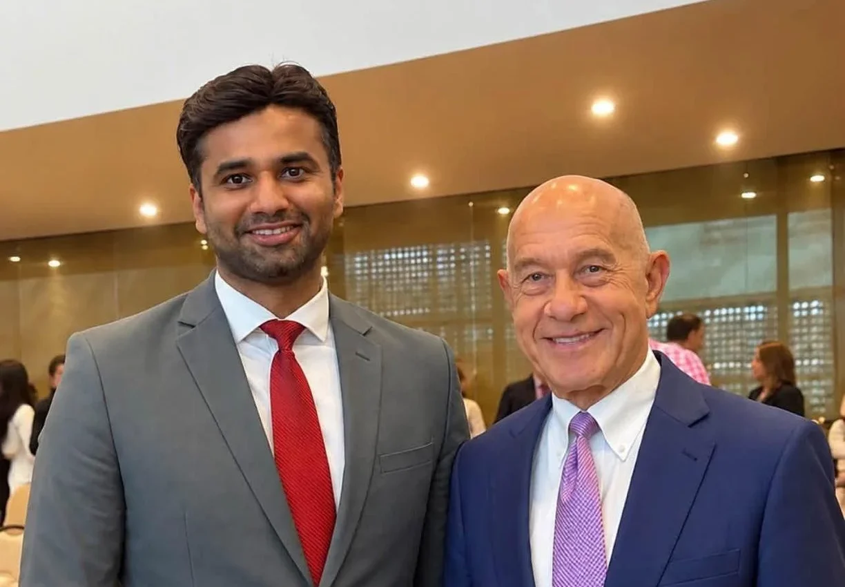Emaduddin with Houston Mayor John Whitmire