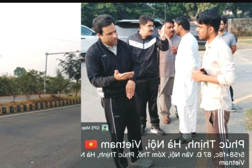 Deputy Commissioner Adeel Haider inspects roadside green belts on Mandi Bahauddin–Sarai Alamgir Road.