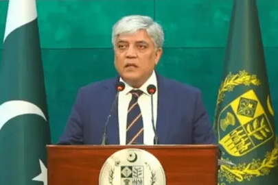 The Pakistan Foreign Office in Islamabad, where the spokesperson condemned the Indian defence minister’s remarks at the weekly briefing on 16 October 2026.