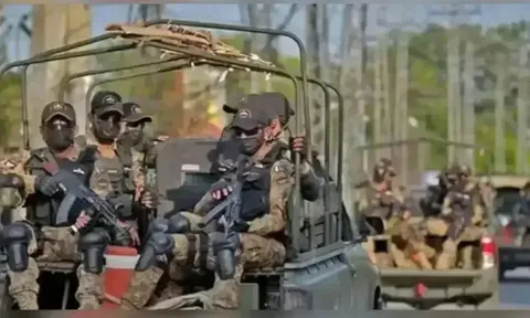 Pakistan security forces personnel on patrol in North Waziristan, Khyber Pakhtunkhwa