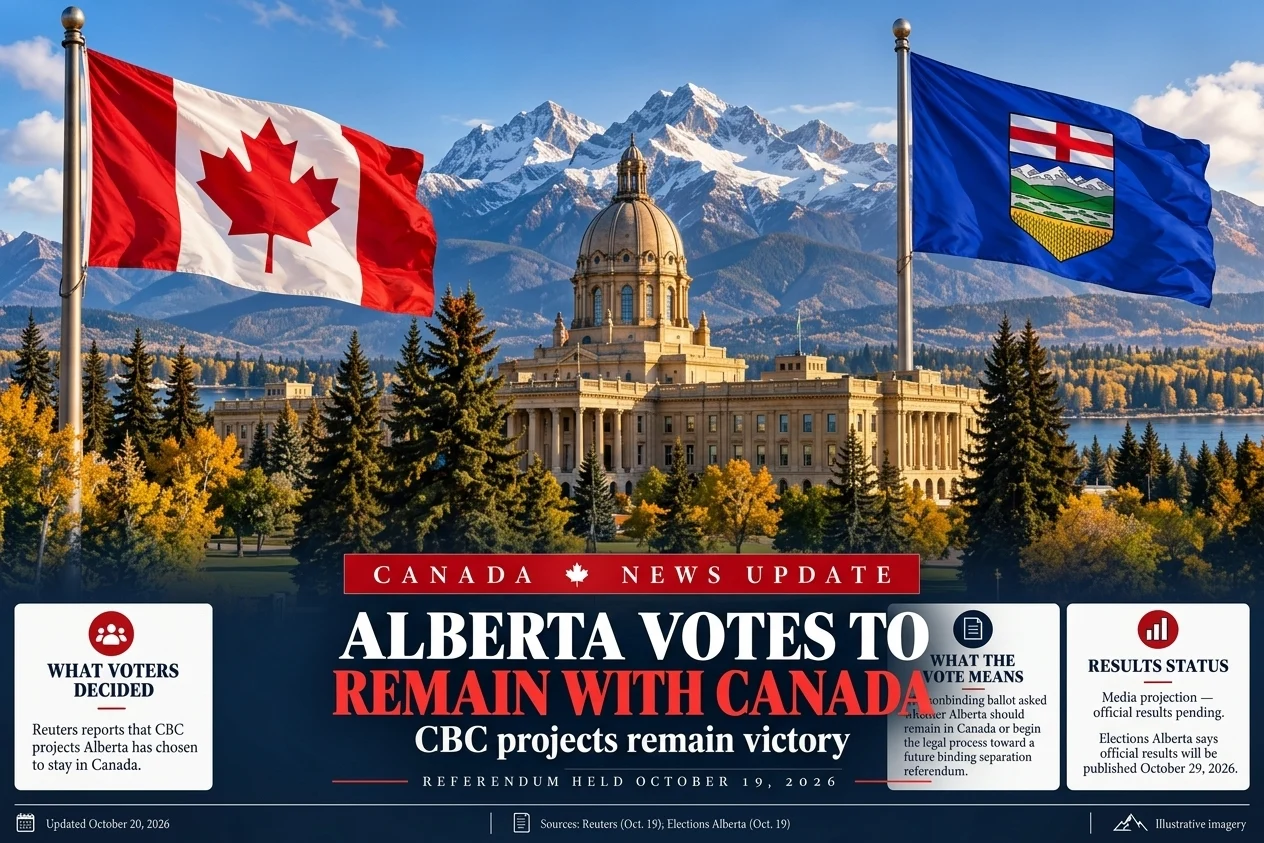 Alberta referendum results show support for remaining in Canada